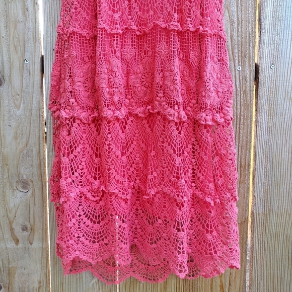 American Rag - Coral Crochet Mini Dress - Picture 6 of 13